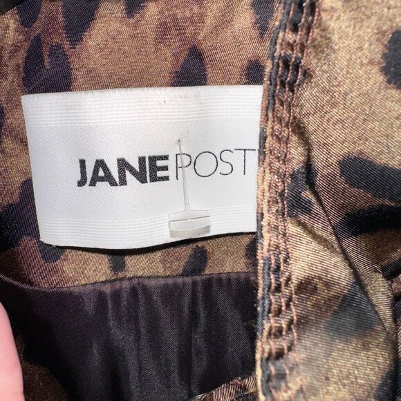 Jane Post $595 Women's Leopard Print Lightweight Nylon Safari Jacket small NWT - Picture 6 of 9